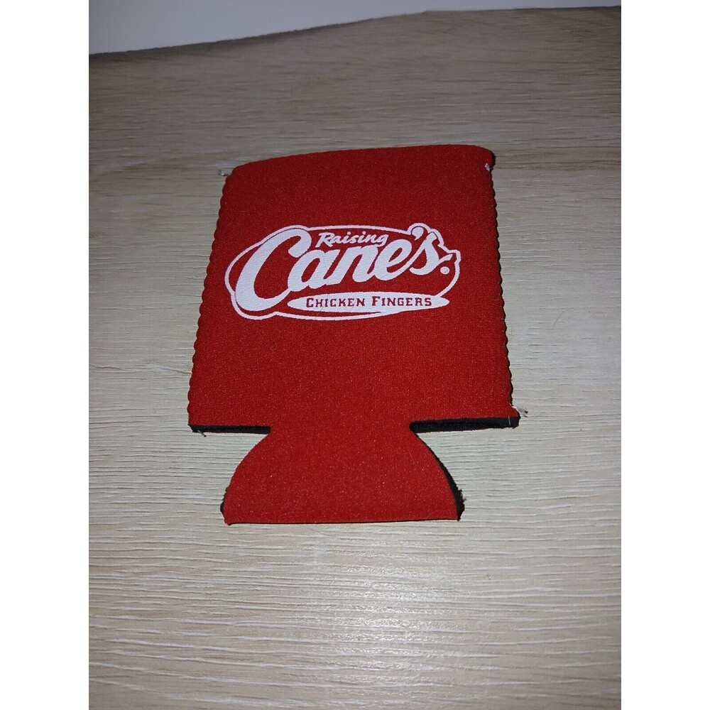 Raising Cane's Chicken Fingers Can Koozie One Love Red Insulated 5×4 New